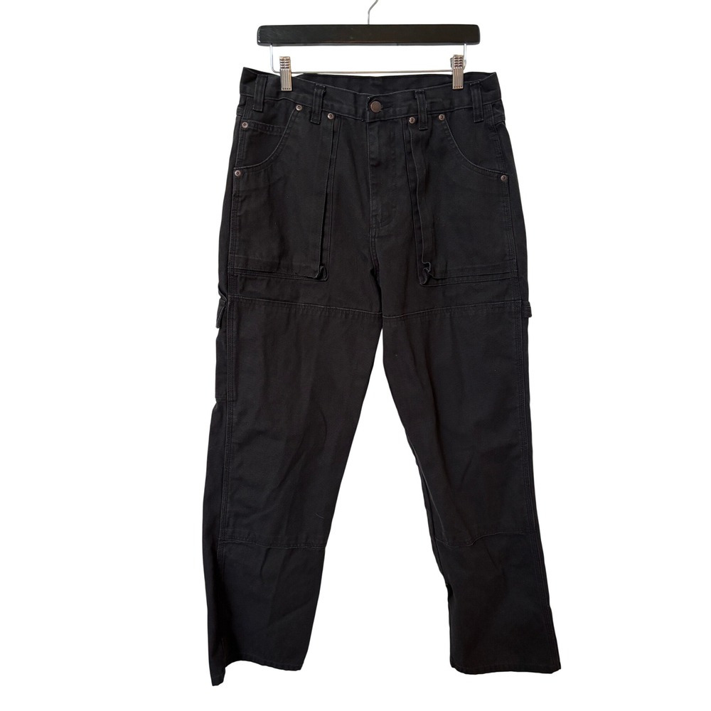 Genuine Dickies Mens Black Duck Canvas Carpenter Utility Pants 34x32 G4586BK